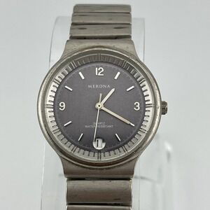 Merona Watch Men 31mm Silver Case 7.25" Band Date-‎ New Battery